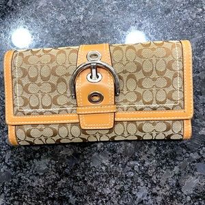 Coach Signature wallet with checkbook
